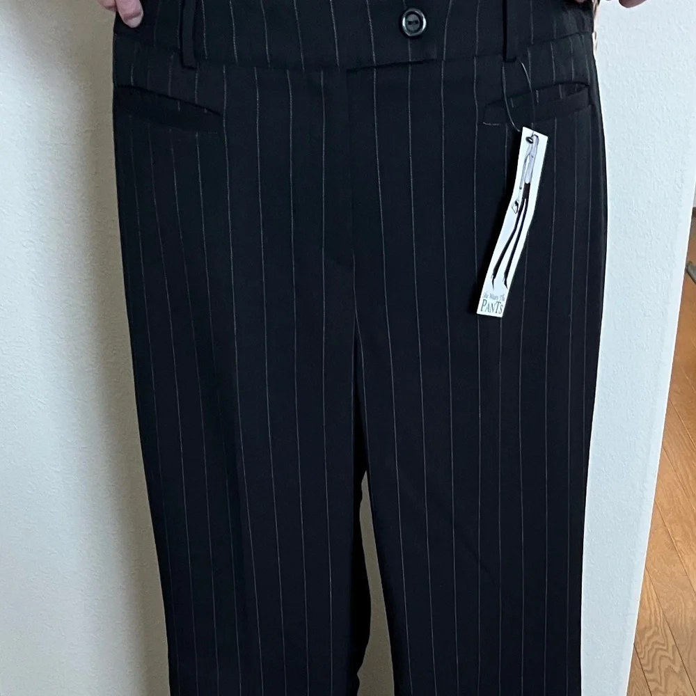 She Wears the PanTs Pin Stripe Slacks Size 10 UK 14 Tall - Picture 2 of 7